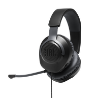 JBL Quantum 100 - Black - Wired over-ear gaming headset with flip-up mic - Hero